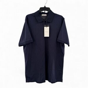 Rye 51 Shirt Mens 2XL Navy The Holden Double Knit Short Sleeve Polo Casual‎